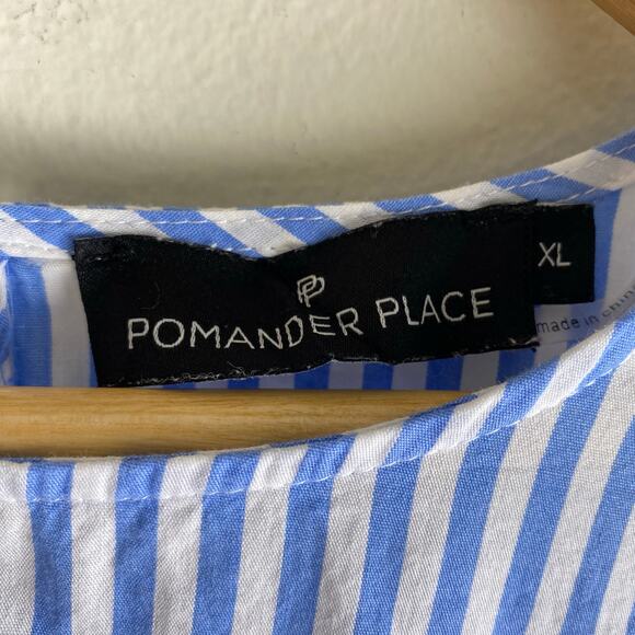 Tuckernuck Pomander Place Striped Mollie Top Blue White XL - Picture 11 of 13